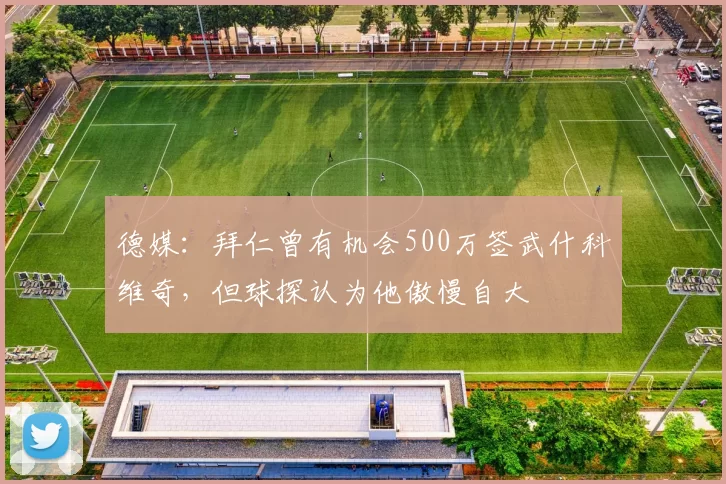 德媒:拜仁曾有机会500万签武什科维奇,但球探认为他傲慢自大